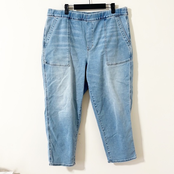 Madewell Pull-On Relaxed Jeans Beswick Wash Size XL - Picture 3 of 13